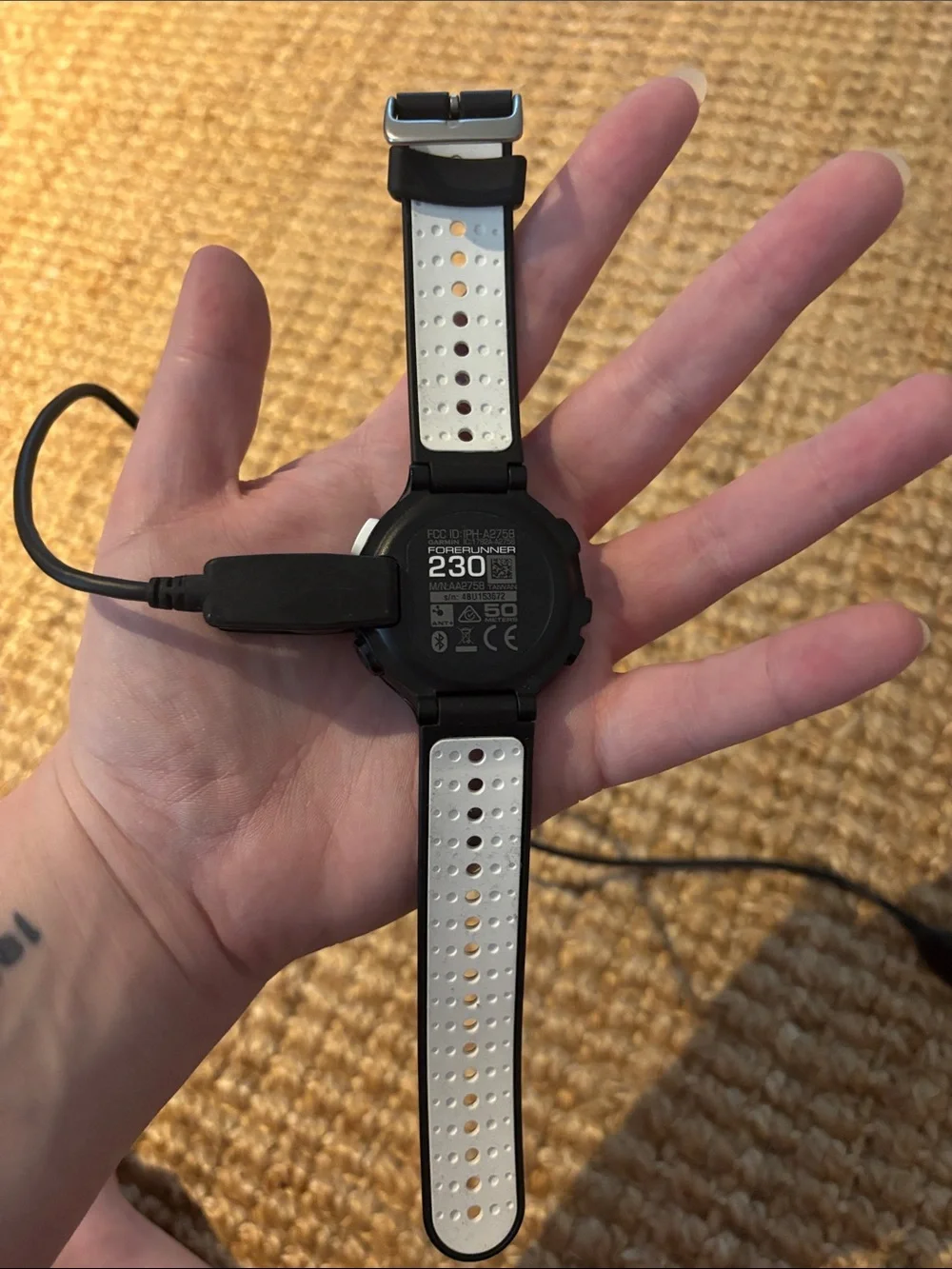 garmin Forerunner 230 Black Sport GPS Running Smartwatch with Ventilated Band